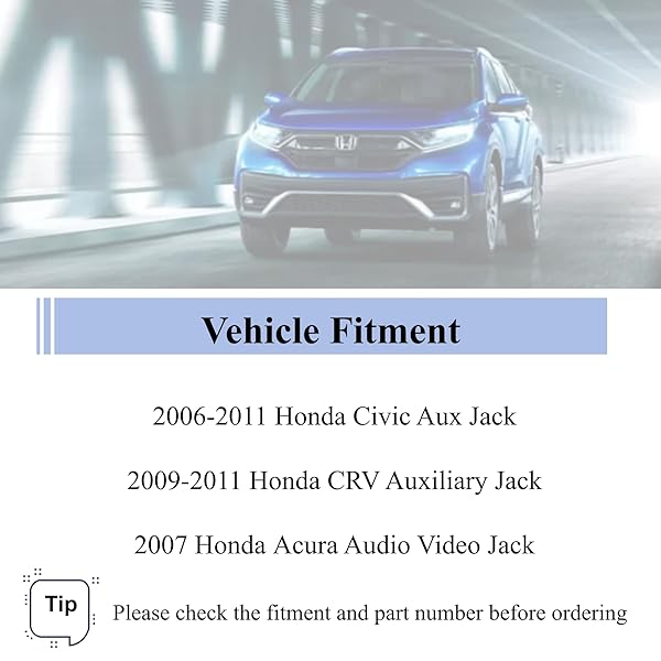 PANNUOSCS PANNUOSCS Aux Port Replacement Compatible with 2006-2011 Honda Civic 2009-2011 Honda CRV Auxiliary Input Adapter Audio Input Jack Replaces#39112-SNA-A01 Auxiliary Input Jack Aux Jack Aux Input 5 Pin - View 6 of 8