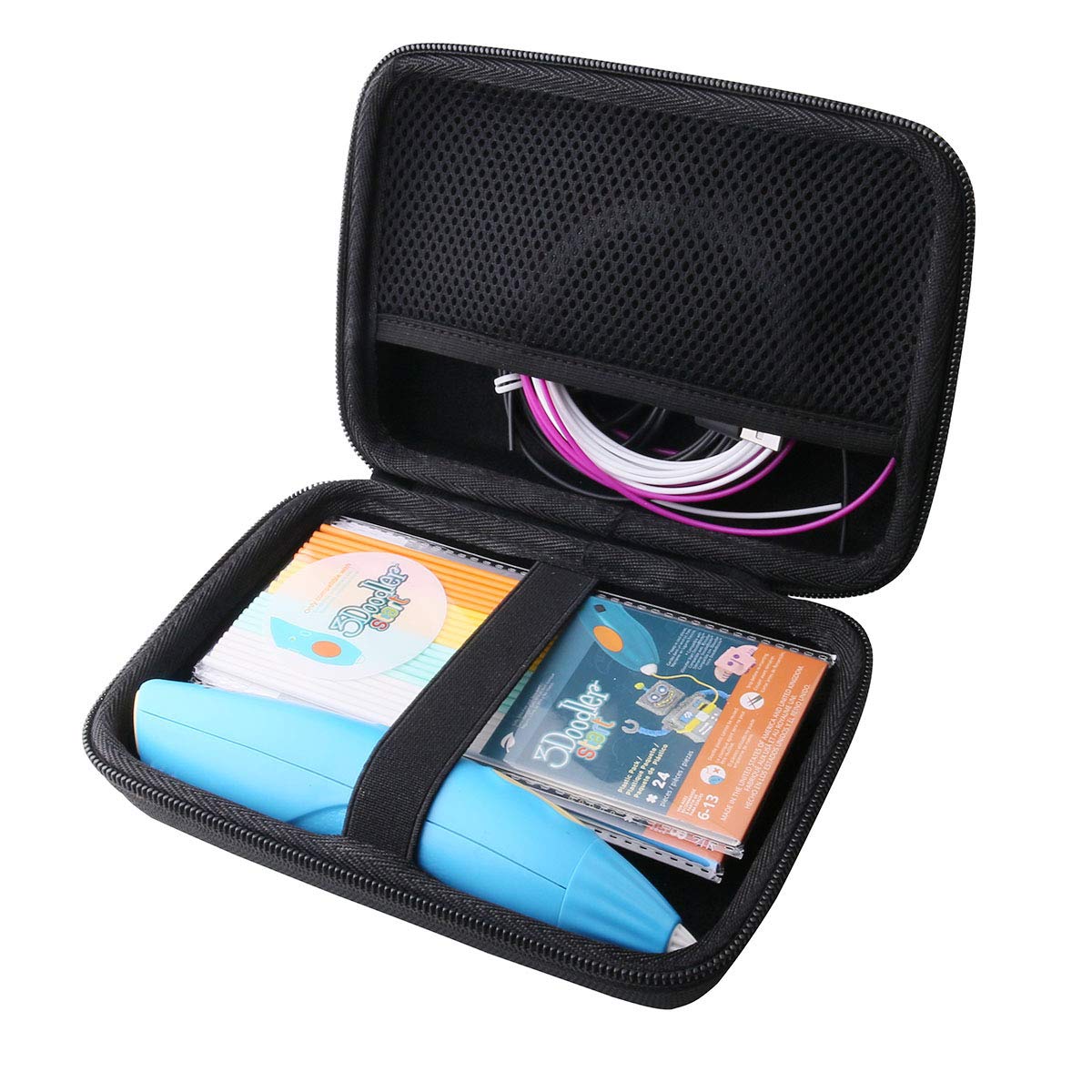 WERJIA Hard Carrying Case for 3Doodler Start 3D Printing Pen - Durable & Stylish Protection (Black)