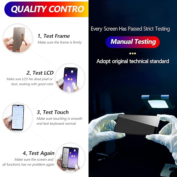 YWLRONG Samsung Galaxy A50 2019 OLED Screen Replacement LCD Touch Display Digitizer Assembly with Repair Tools and Fingerprint Sensor Support - View 7 of 10