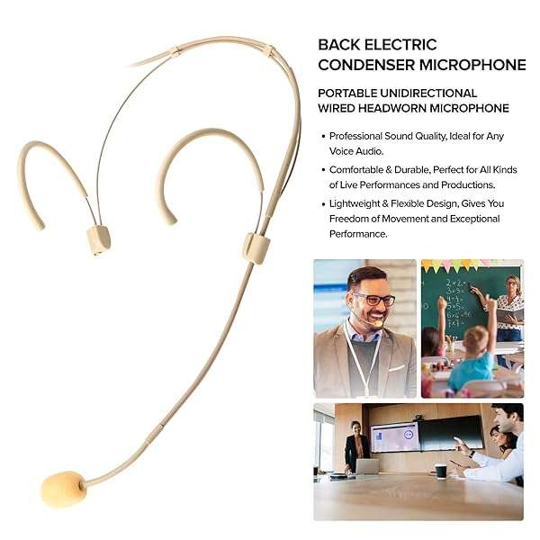 Sujeetec Buy Sujeetec Headset Microphone - Discreet Double Earhook Mic for Lectures, Podcasts & Live Performance (3.5mm TRS Plug) - View 4 of 9