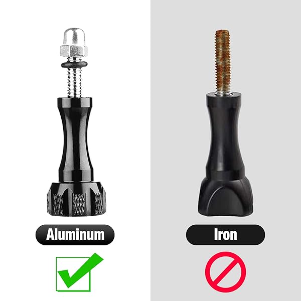 ChromLives ChromLives Tripod Mount Adapter with Thumb Screw for GoPro Hero 11 10 9 8 7 6 5 4 DJI Osmo and Action Cameras 1/4 Aluminum Screws 2 Pack - View 5 of 8