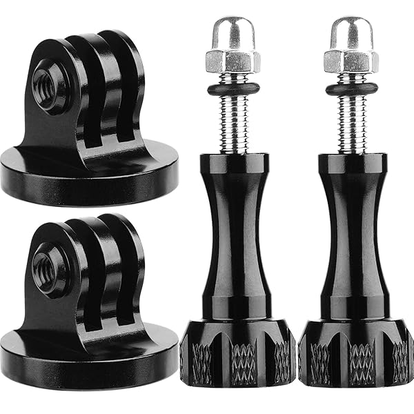 ChromLives ChromLives Tripod Mount Adapter with Thumb Screw for GoPro Hero 11 10 9 8 7 6 5 4 DJI Osmo and Action Cameras 1/4 Aluminum Screws 2 Pack - View 2 of 8