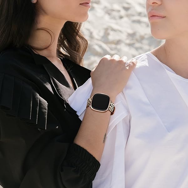 FINTIE Fintie Classic Leopard Leather Band for Fitbit Versa 4/3 & Sense 2/1 â€“ Stylish & Adjustable Replacement Strap - View 8 of 10