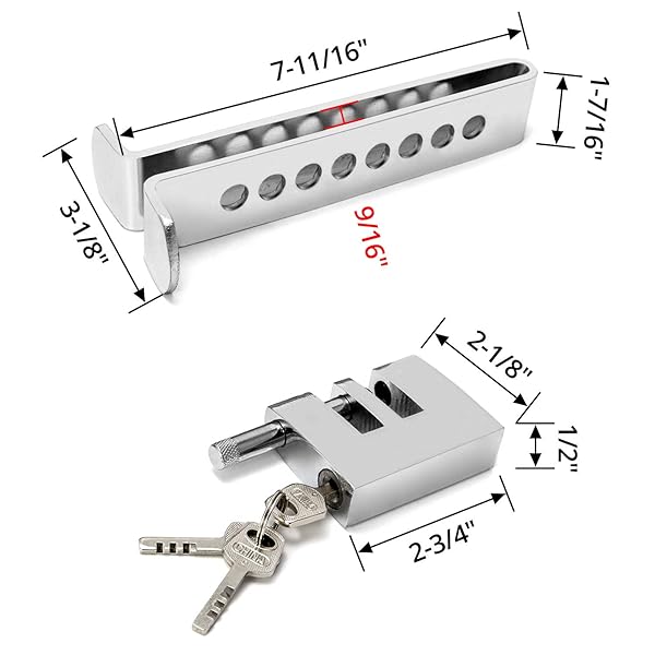 QWORK QWORK Anti Theft Clutch Lock Premium Stainless Steel Security Device for Vehicle Protection - View 7 of 8