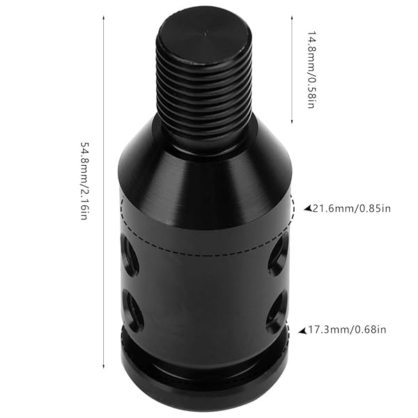 Aramox Universal Shift Knob Adapter Aluminum Car Shift Knob Adapter for Non Threaded Shifters 12x1.25 Black - View 4 of 10