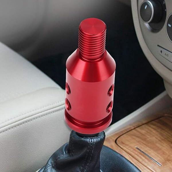 Aramox Universal Shift Knob Adapter Aluminum Car Shift Knob Adapter for Non Threaded Shifters 12x1.25 Red - View 5 of 10