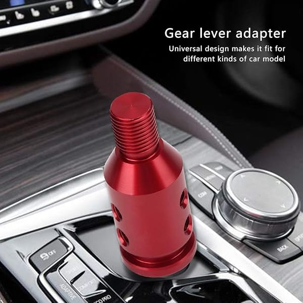 Aramox Universal Shift Knob Adapter Aluminum Car Shift Knob Adapter for Non Threaded Shifters 12x1.25 Red - View 6 of 10