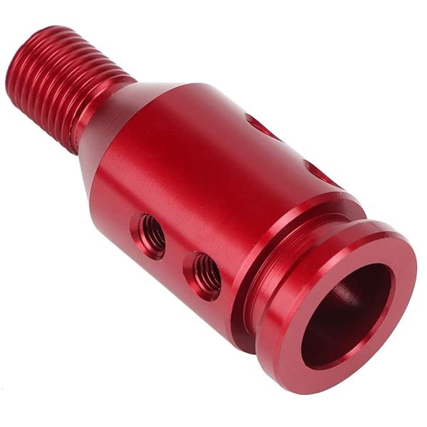 Aramox Universal Shift Knob Adapter Aluminum Car Shift Knob Adapter for Non Threaded Shifters 12x1.25 Red - View 7 of 10