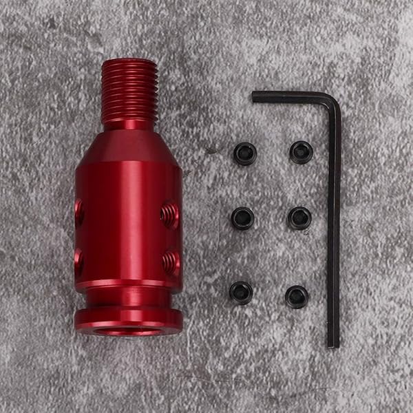 Aramox Universal Shift Knob Adapter Aluminum Car Shift Knob Adapter for Non Threaded Shifters 12x1.25 Red - View 10 of 10