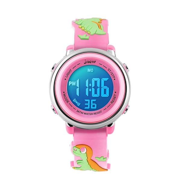L LAVAREDO L LAVAREDO Kids Waterproof Sports Watch for Girls Ages 3-12 Cute Cartoon Digital 7 Color Lights Wrist Watch