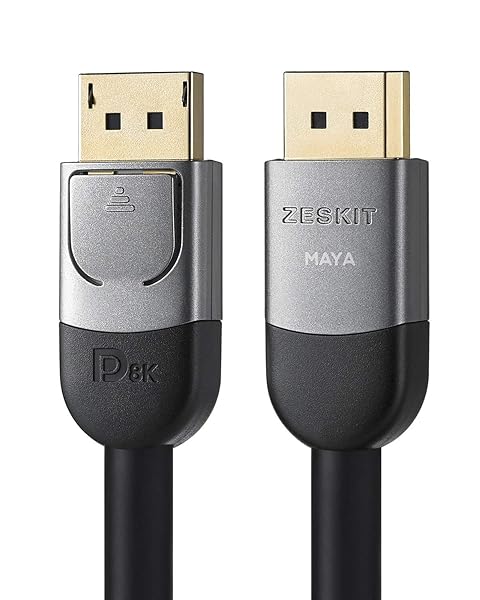 Zeskit Zeskit Maya Certified DP 1.4 Cable 16ft for 4K 120Hz 8K 60Hz 1440p 144Hz 240Hz HDR High Speed Performance - View 2 of 5