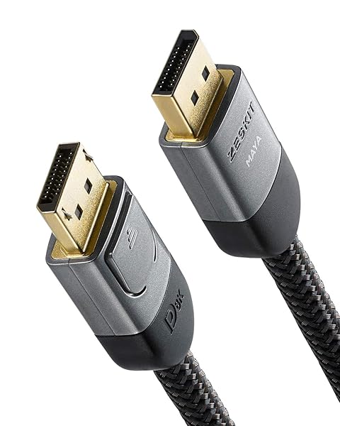 Zeskit Zeskit Maya Certified DP 1.4 Cable 10ft Braided Jacket for 4K 120Hz 8K 60Hz 1440p 144Hz 240Hz HDR High Speed - View 3 of 6