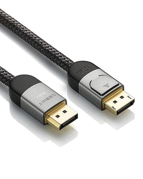 Zeskit Zeskit Maya Certified DP 1.4 Cable 10ft Braided Jacket for 4K 120Hz 8K 60Hz 1440p 144Hz 240Hz HDR High Speed - View 5 of 6