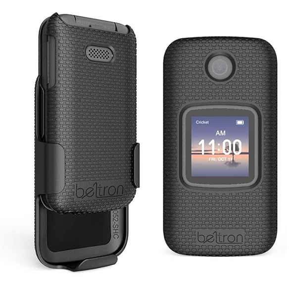 BELTRON Alcatel Smartflip Go Flip 3 Case with Belt Clip Protective Snap On Cover Rotating Holster Combo for AT&T Cricket Wireless Metro PCS T-Mobile