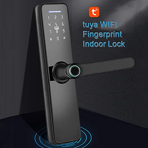 EBTOOLS Fingerprint Smart Lock Electronic Door Lock with Handle Touchscreen Digital Front Door Lock Password IC Card Tuya Access - View 3 of 10