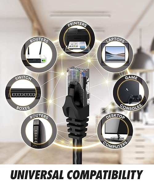Ultra Clarity Cables UCC Cat6 Ethernet Cable 20 ft RJ45 LAN UTP Network Cord Patch Internet Cable Black - View 5 of 8