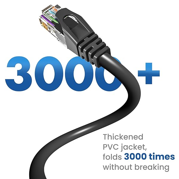 Ultra Clarity Cables Cat6 Ethernet Cable 8 Feet 6 Pack LAN UTP RJ45 Network Cord Patch Internet Cable 8 ft - View 9 of 10