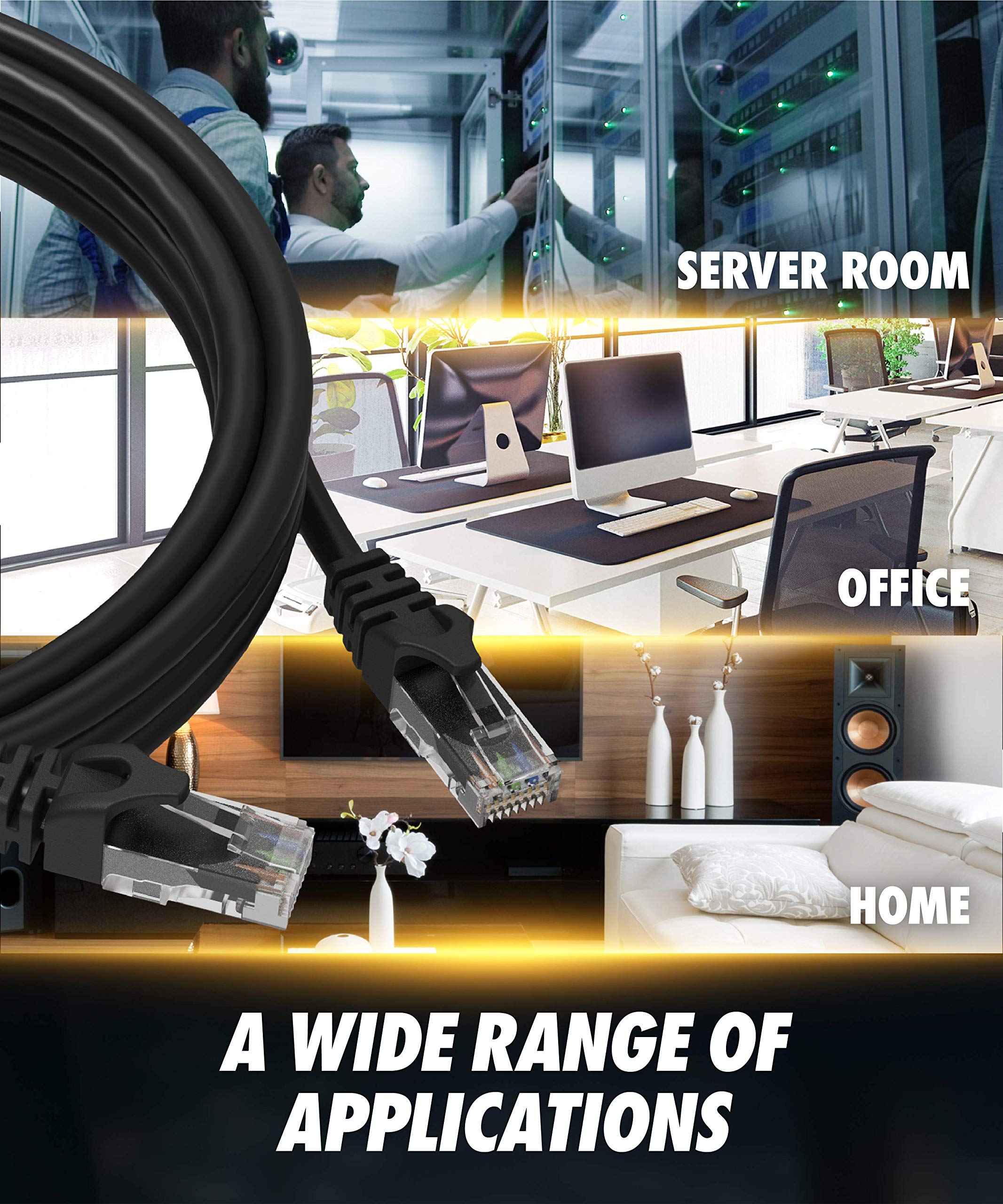 High Speed Cat 6 Ethernet Cable 25 ft 10Gbps for Computer Router Modem PS4 PS5 Xbox Indoor Outdoor Gaming White - View 7 of 7