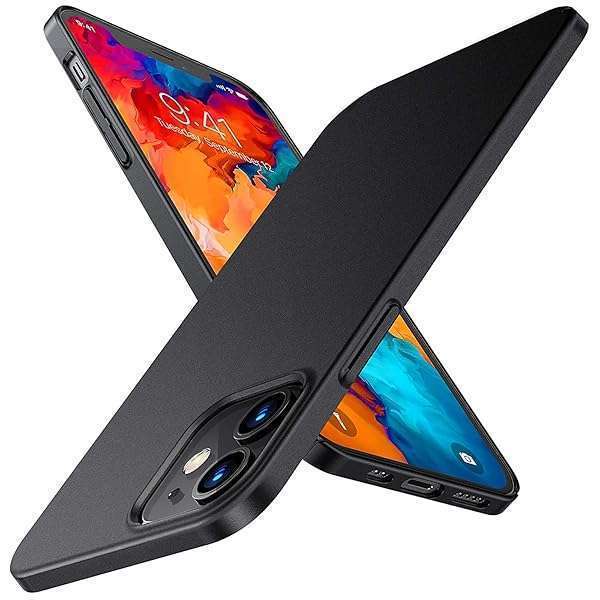 "TORRAS Slim Fit iPhone 12/12 Pro Case - Protective, Non-Slip Matte Black, 6.1" - Stylish & Durable Cover for 2020 Models"