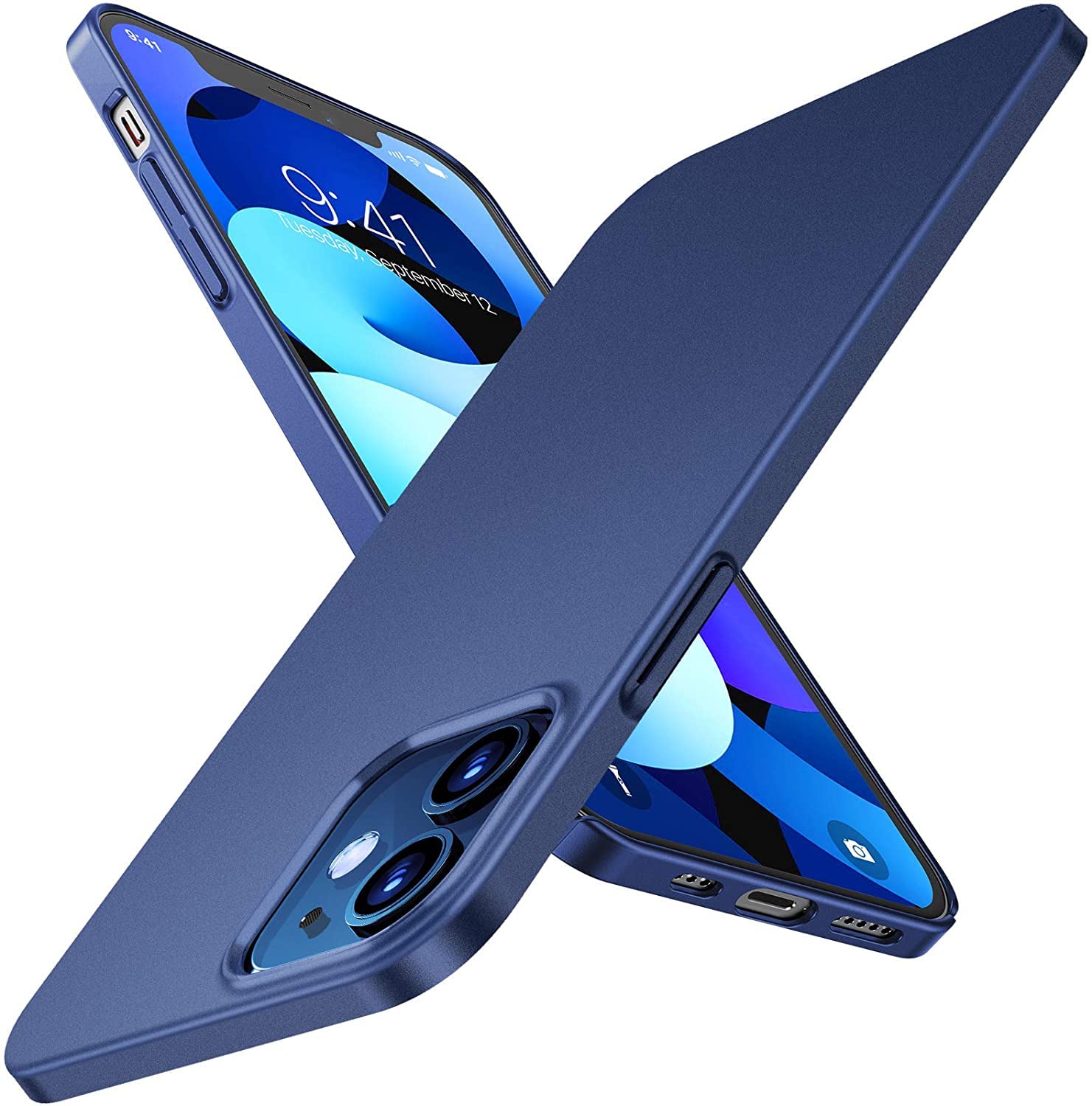 TORRAS Slim Fit iPhone 12 & 12 Pro Case - Lightweight Hard PC Cover in Royal Blue, Perfect 6.1 Inch Protection