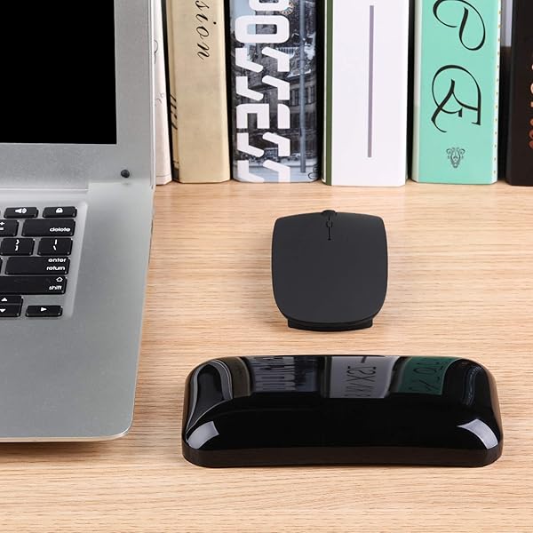 Aelfox Aelfox Soft Gel Mouse Wrist Rest Ergonomic Silicone Support for Laptop Computer Office Home Alleviate Wrist Pain Black 5.6 x 2.95 x 0.75 Inch - View 8 of 10