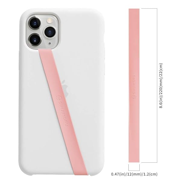 Sinjimoru Sinjimoru Stretchable Silicone Phone Strap - Flexible Grip Holder for iPhone & Android, Pink Sinji Loop with Wireless Charging Support - View 7 of 11