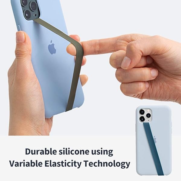 Sinjimoru Sinjimoru Stretchable Silicone Phone Strap - Flexible Grip Holder for iPhone & Android with Wireless Charging Support - View 3 of 8