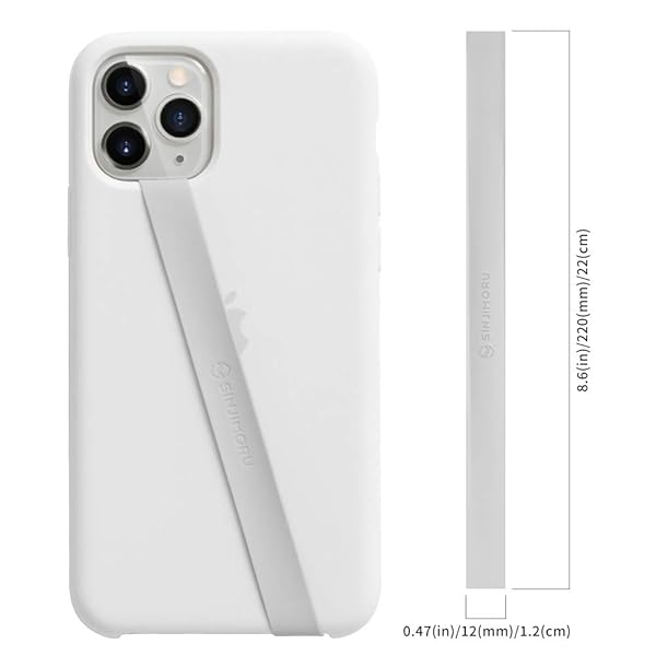 Sinjimoru Sinjimoru Stretchable Silicone Phone Strap Flexible Elastic Grip Holder for iPhone Android Secure Finger Grip Wireless Charging Support Grey - View 6 of 10