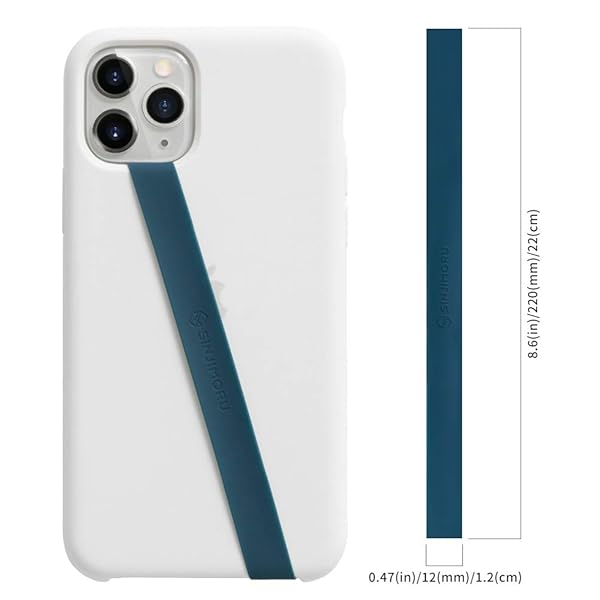 Sinjimoru Sinjimoru Stretchable Silicone Phone Strap - Flexible Grip Holder for iPhone & Android with Wireless Charging Support - Sinji Loop Blue - View 7 of 11