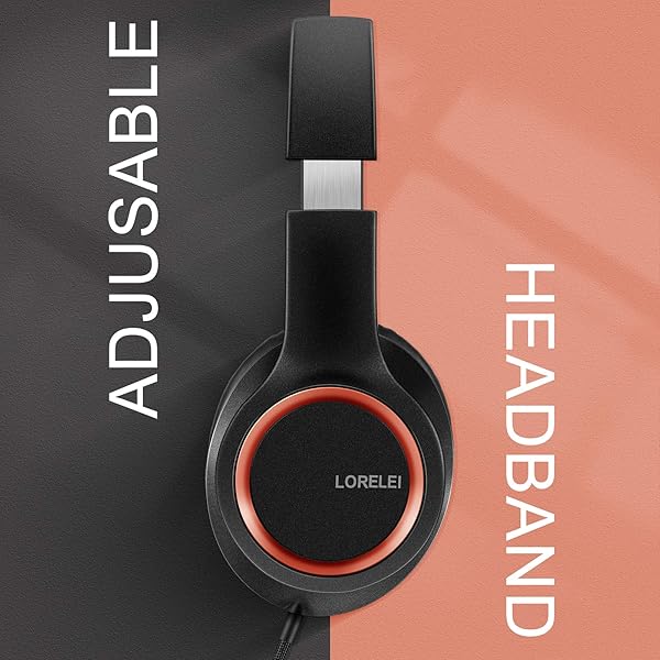 LORELEI LORELEI X8 Over-Ear Wired Headphones Lightweight Foldable Portable with Microphone for Smartphone Tablet Computer Mp3 3.5mm Plug Space Black - View 6 of 7