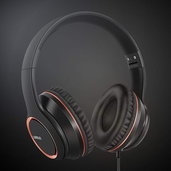 LORELEI LORELEI X8 Over-Ear Wired Headphones Lightweight Foldable Portable with Microphone for Smartphone Tablet Computer Mp3 3.5mm Plug Space Black - View 7 of 7