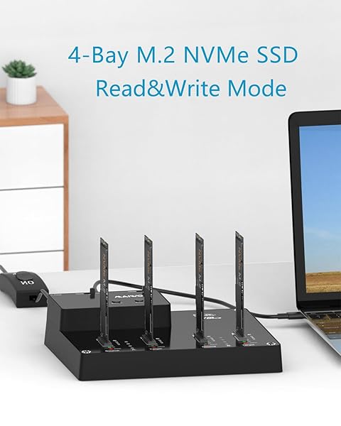 MAIWO MAIWO 4 Bay M2 NVME Docking Station Tool Free Type C to NVME SSD Enclosure with Offline Clone and System Disk Clone Function K3015P2 - View 3 of 7