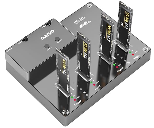 MAIWO MAIWO 4 Bay M2 NVME Docking Station Tool Free Type C to NVME SSD Enclosure with Offline Clone and System Disk Clone Function K3015P2 - View 2 of 7