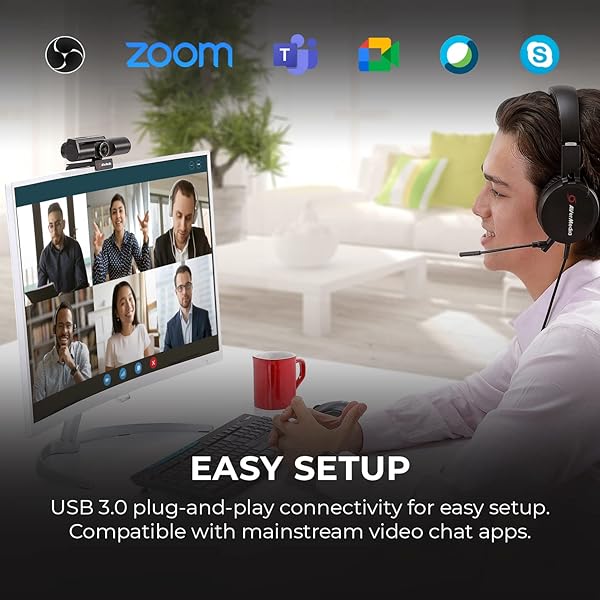 AVerMedia AVerMedia Live Streamer CAM 513: 4K Ultra Wide Angle Webcam for OBS & Zoom - Perfect for Indoor Streaming - View 8 of 11