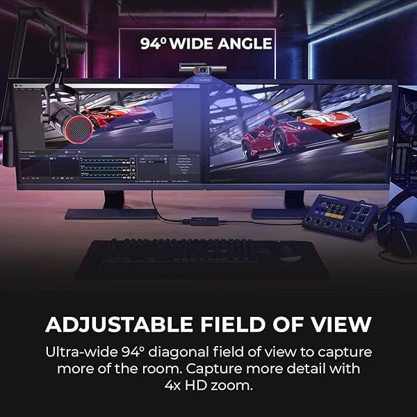 AVerMedia AVerMedia Live Streamer CAM 513: 4K Ultra Wide Angle Webcam for OBS & Zoom - Perfect for Indoor Streaming - View 10 of 11