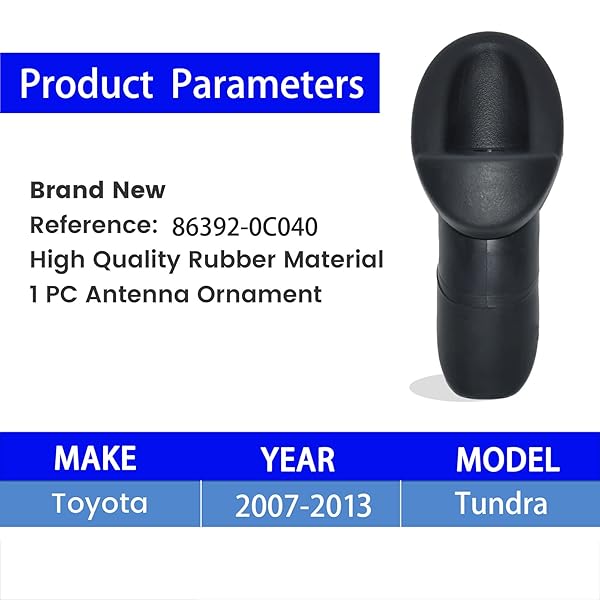 Anina Anina Antenna Base for Toyota Tundra 2007 to 2013 Car Radio Antenna Ornament Grommet Mount Topper 86392-0C040 - View 8 of 8