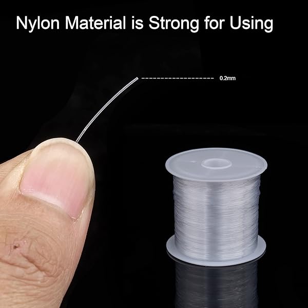 EEE ELECRELIVE Clear Nylon Invisible Beading Thread 142.67 Yards 0.2mm Transparent Fishing Line Wire for DIY Jewelry Bracelet Necklace Crafts - View 2 of 6