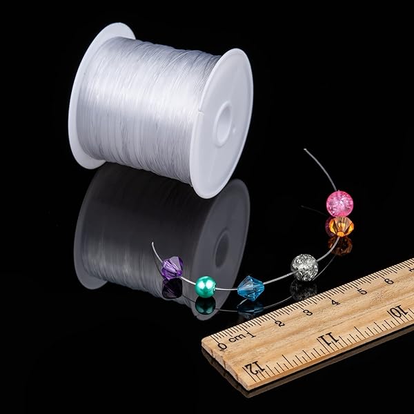 EEE ELECRELIVE Clear Nylon Invisible Beading Thread 142.67 Yards 0.2mm Transparent Fishing Line Wire for DIY Jewelry Bracelet Necklace Crafts - View 6 of 6