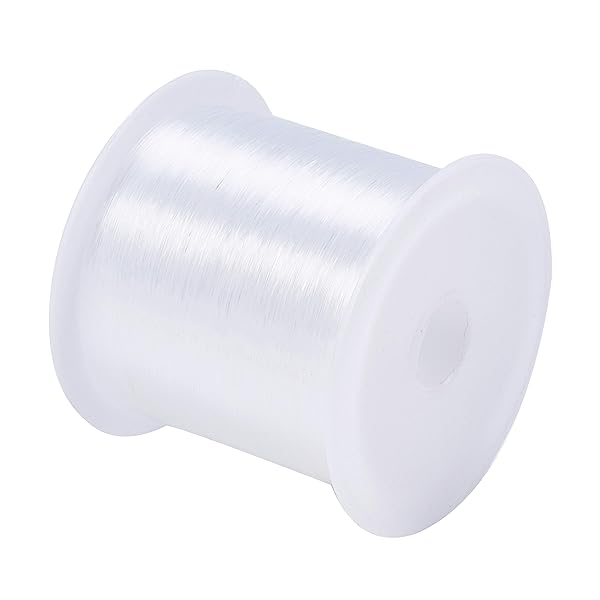 EEE ELECRELIVE Clear Nylon Invisible Beading Thread 142.67 Yards 0.2mm Transparent Fishing Line Wire for DIY Jewelry Bracelet Necklace Crafts