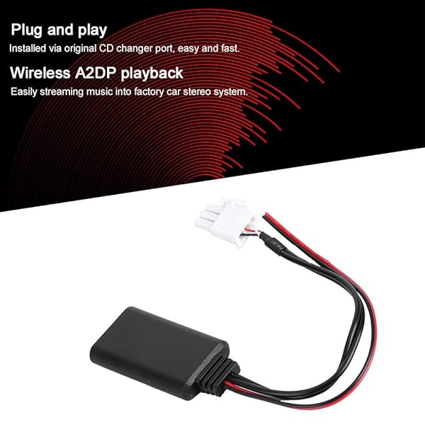 Qiilu Qiilu 3 Pin AUX Bluetooth Adapter for Honda GL1800 Goldwing Wireless Audio Stereo Music Cable - View 4 of 10