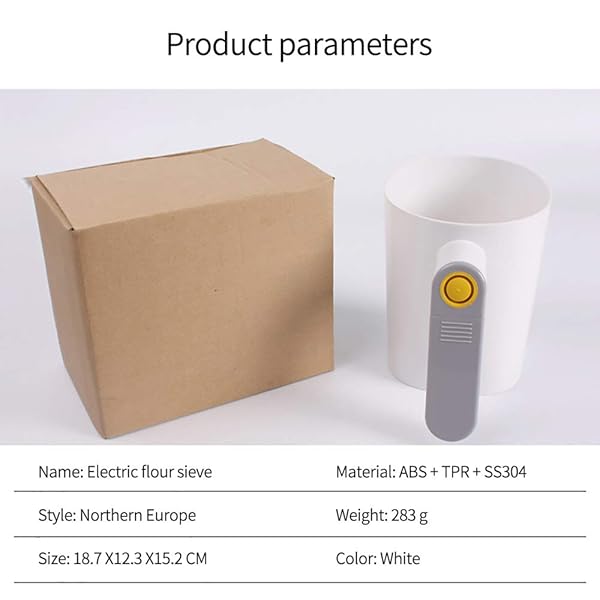 ANNCARY ANNCARY Battery Operated Electric Flour Sifter Handheld Cooking Tool for Baking Easy to Clean Ergonomic Design - View 9 of 10