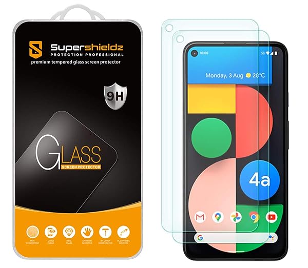 Supershieldz Supershieldz 2 Pack Tempered Glass Screen Protector for Google Pixel 4a 5G 6.2 inch Anti Scratch Bubble Free 0.33mm - View 2 of 5
