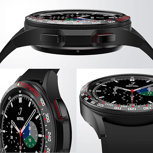 Baihui Baihui Stainless Steel Bezel Accessories for Galaxy Watch 3 45mm and Galaxy Watch 4 Classic 46mm Black Anti Scratch Protection Cover - View 3 of 9