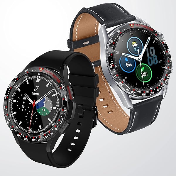 Baihui Baihui Stainless Steel Bezel Accessories for Galaxy Watch 3 45mm and Galaxy Watch 4 Classic 46mm Black Anti Scratch Protection Cover - View 7 of 9