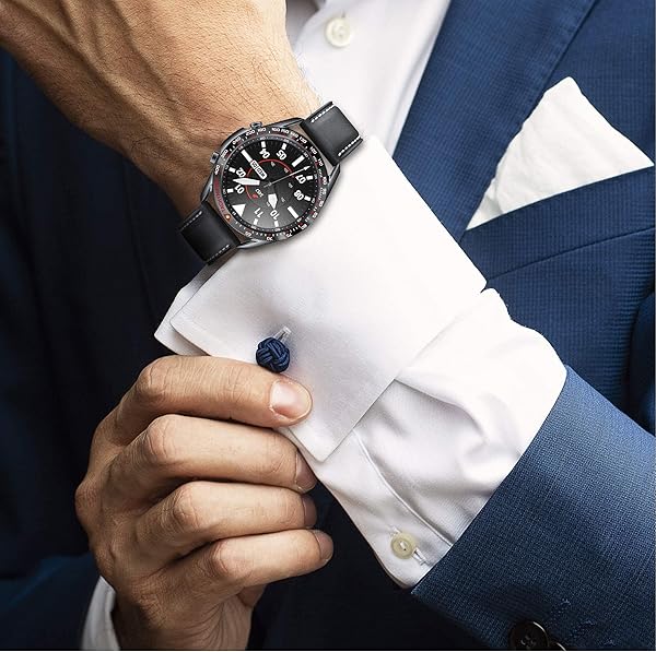 Baihui Baihui Stainless Steel Bezel Accessories for Galaxy Watch 3 45mm and Galaxy Watch 4 Classic 46mm Black Anti Scratch Protection Cover - View 8 of 9