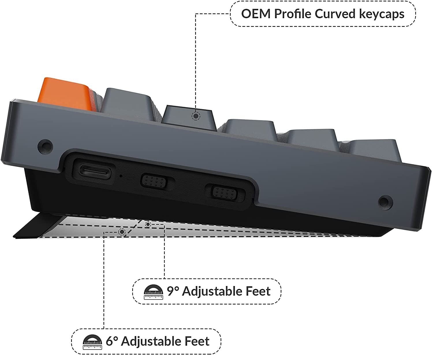 Keychron Keychron K4 V2: Compact Wireless Gaming Mechanical Keyboard with RGB, Gateron Brown Switches & Aluminum Frame for Mac/Windows - View 8 of 9