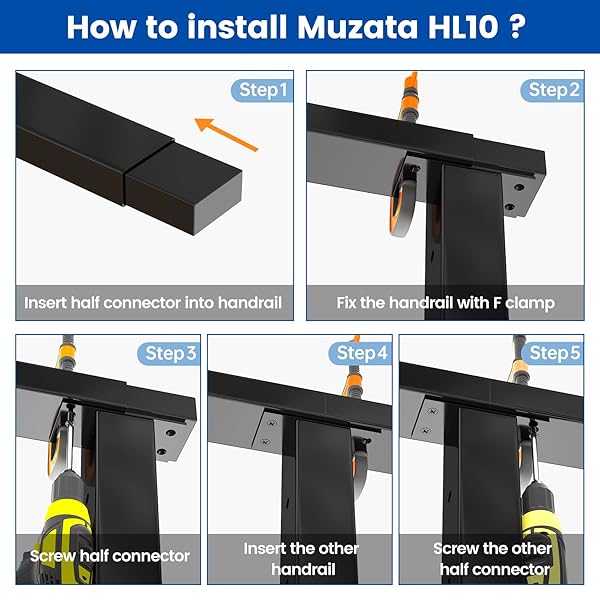 Muzata Muzata 66 Inch Aluminum Handrail Black Cable Railing Top Rail for Deck Stair Indoor Outdoor Use HL10 BPA - View 6 of 9