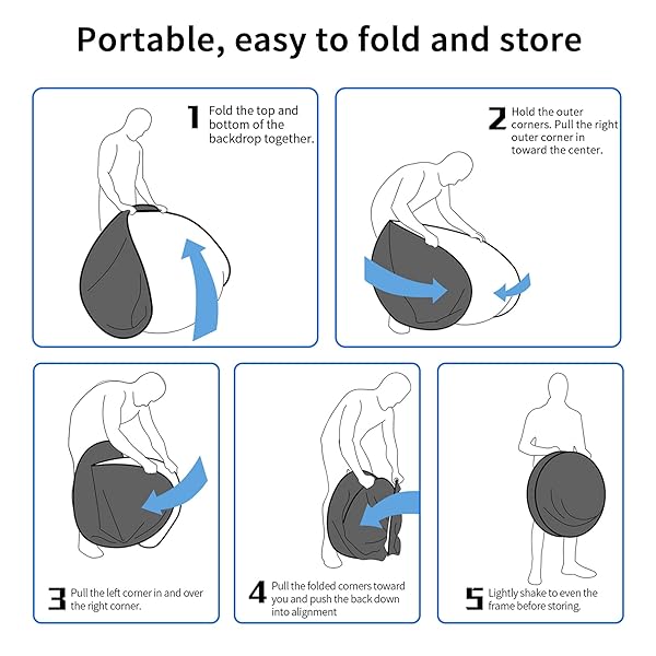 Selens Selens Black White Backdrop 59x78.7in Pop Up Collapsible Background for YouTube Streaming Photo Studio Portrait Indoor Photography - View 8 of 10