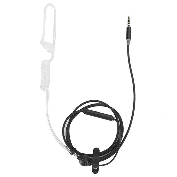 ASHATA ASHATA 3 Sets Air Tube Headset Single Earbud 3.5mm Anti Radiation Noise Reduction Headphones with Mic and Collar Clip - View 10 of 10