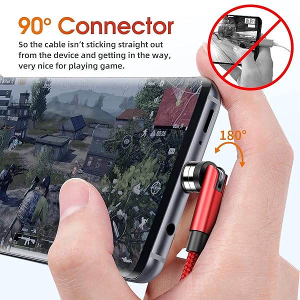 Ankndo 5 Pack Magnetic Charging Cable 3 in 1 Rotating Charger with LED Light Nylon Braided Cord for Micro USB USB C and iProduct Devices - View 5 of 8